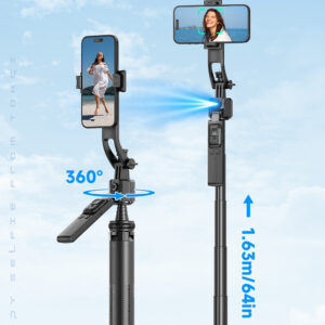 AI Face Tracking Gimbal with Large 4-Legs Tripod