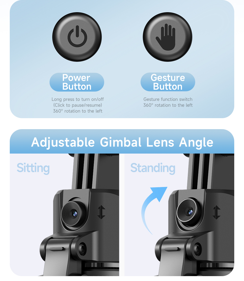 AI Face Tracking Gimbal with Large 4-Legs Tripod - Image 5