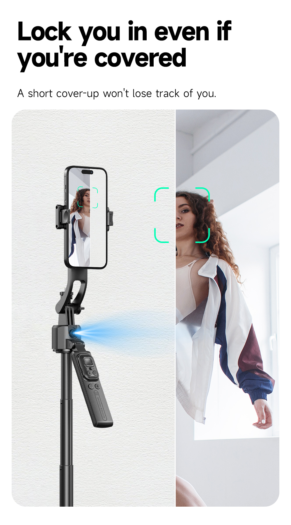 AI Face Tracking Gimbal with Large 4-Legs Tripod - Image 9