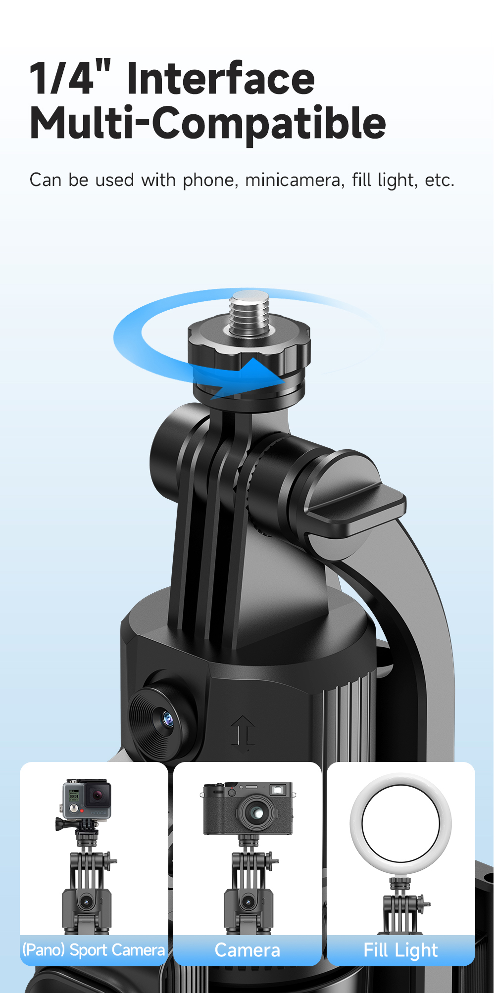 AI Face Tracking Gimbal with Large 4-Legs Tripod - Image 13