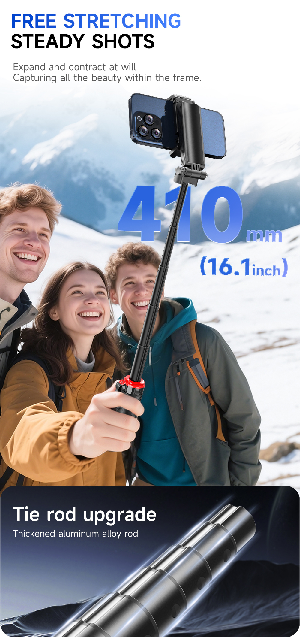 Mini Portable One-Button Pop Up Selfie Stick Tripod - Image 15