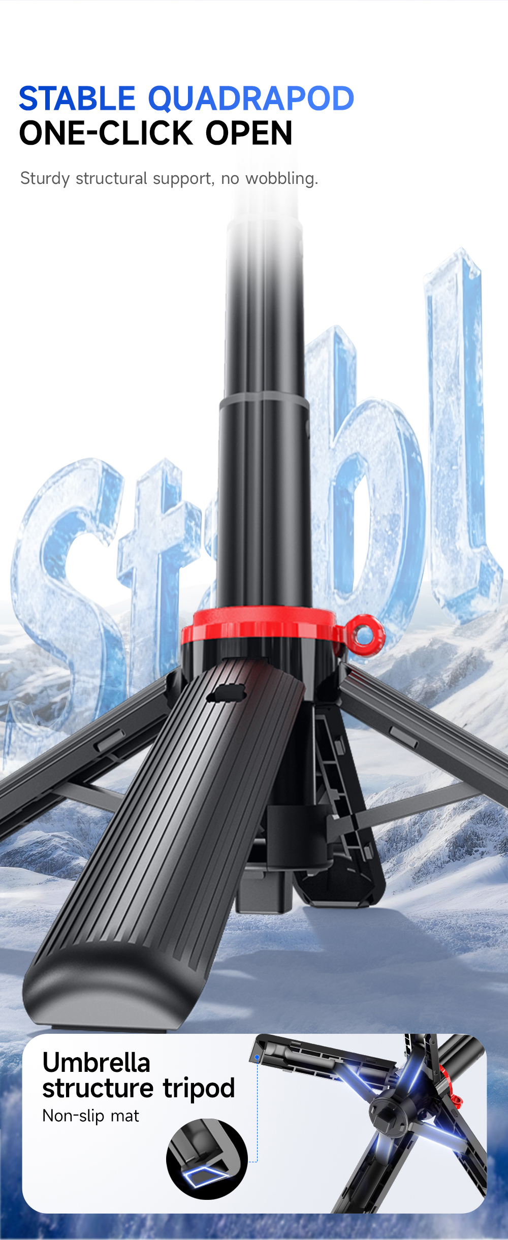 Mini Portable One-Button Pop Up Selfie Stick Tripod - Image 17