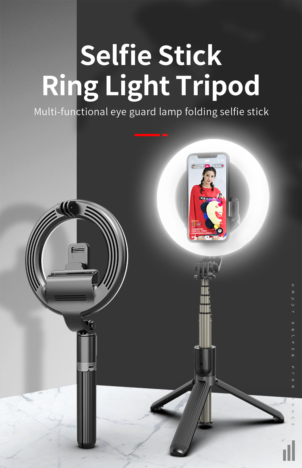 Selfie Stick Tripod with LED Fill Light - Image 11