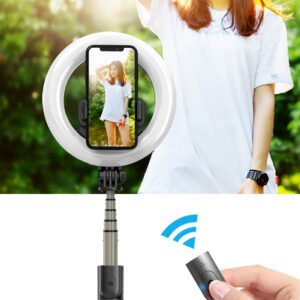 Selfie Stick Tripod with LED Fill Light