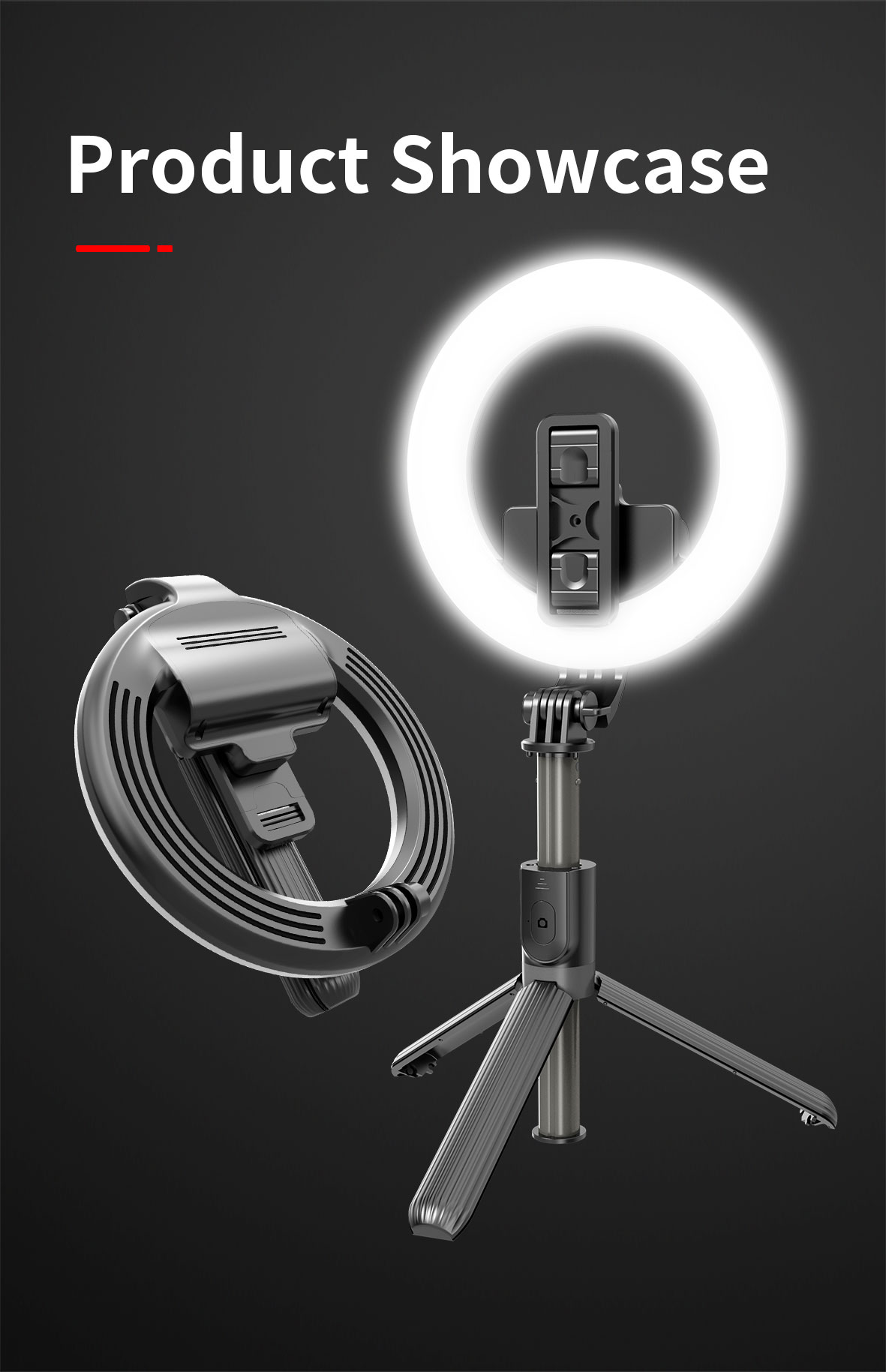 Selfie Stick Tripod with LED Fill Light - Image 10