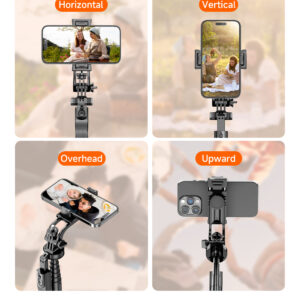 Auto Open Tripod with Balance Handle, Extra Long Extendable Selfie Stick