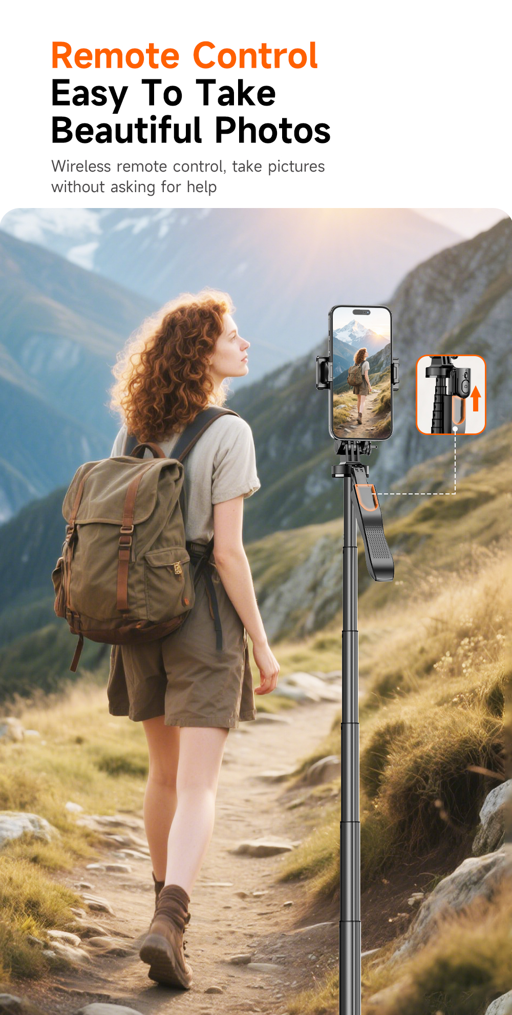 Auto Open Tripod with Balance Handle, Extra Long Extendable Selfie Stick - Image 13