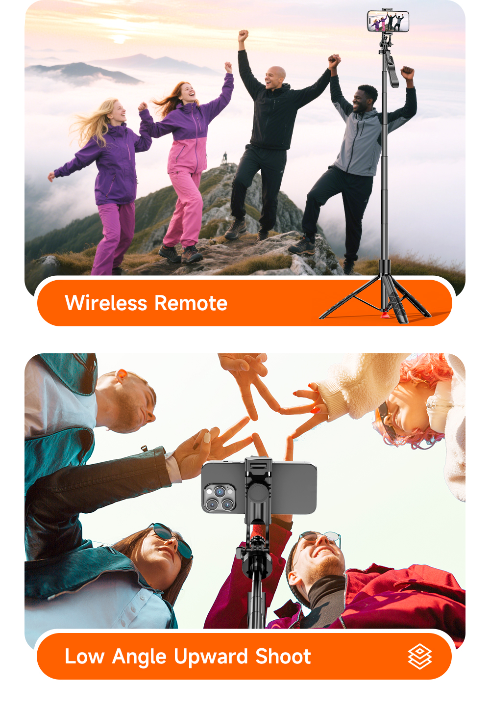 Auto Open Tripod with Balance Handle, Extra Long Extendable Selfie Stick - Image 17