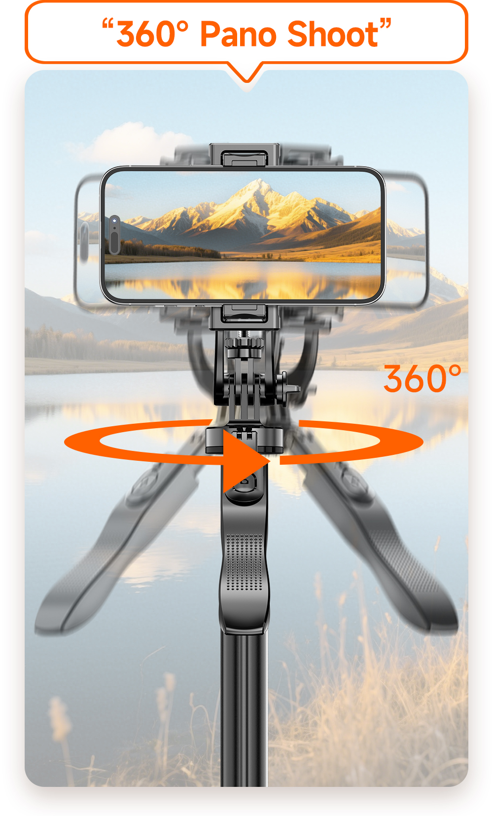 Auto Open Tripod with Balance Handle, Extra Long Extendable Selfie Stick - Image 10