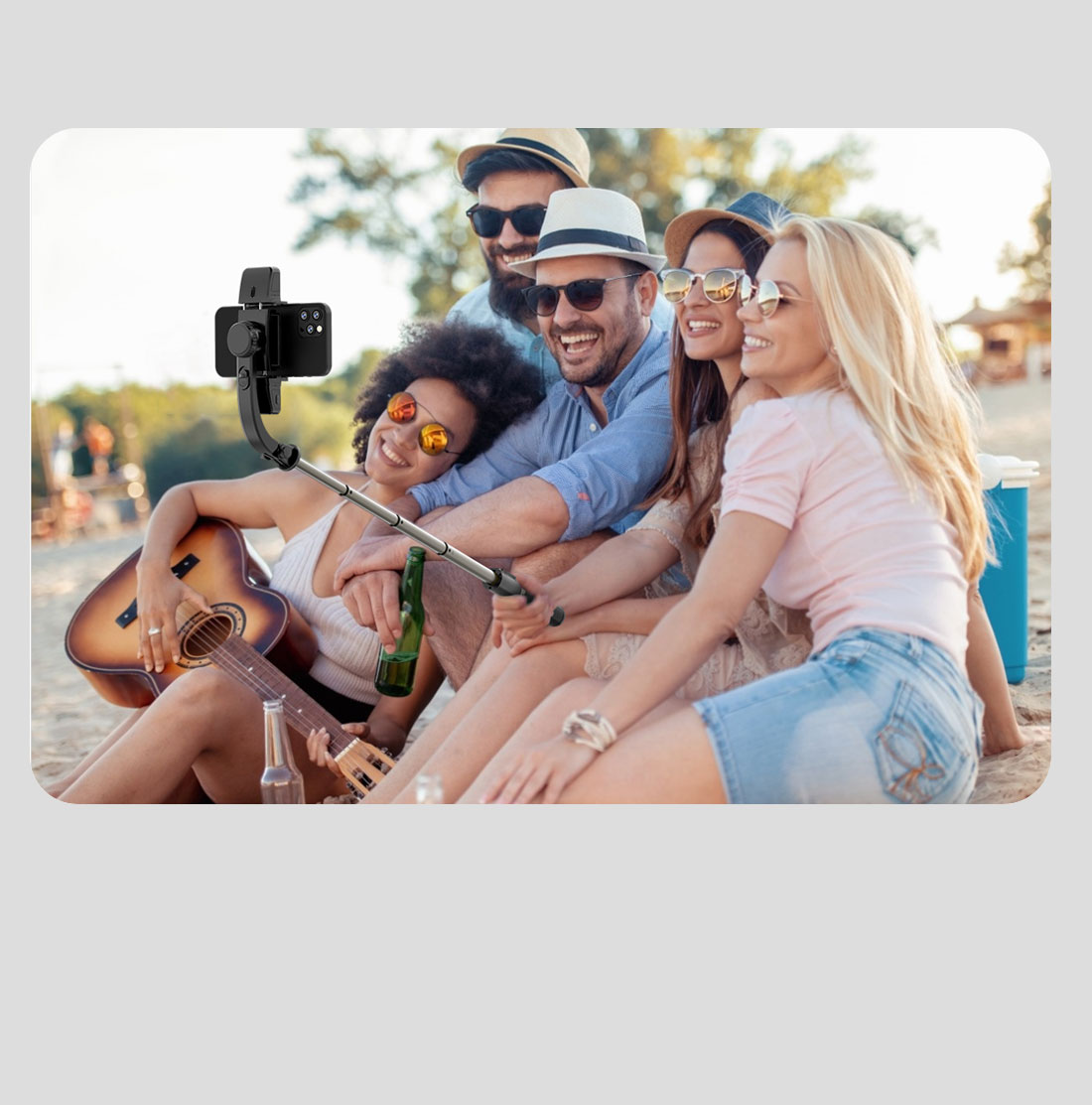 Dual Fill Light Anti-Shake Stabilizer Selfie Stick Tripod - Image 9