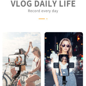 Dual Fill Light Anti-Shake Stabilizer Selfie Stick Tripod