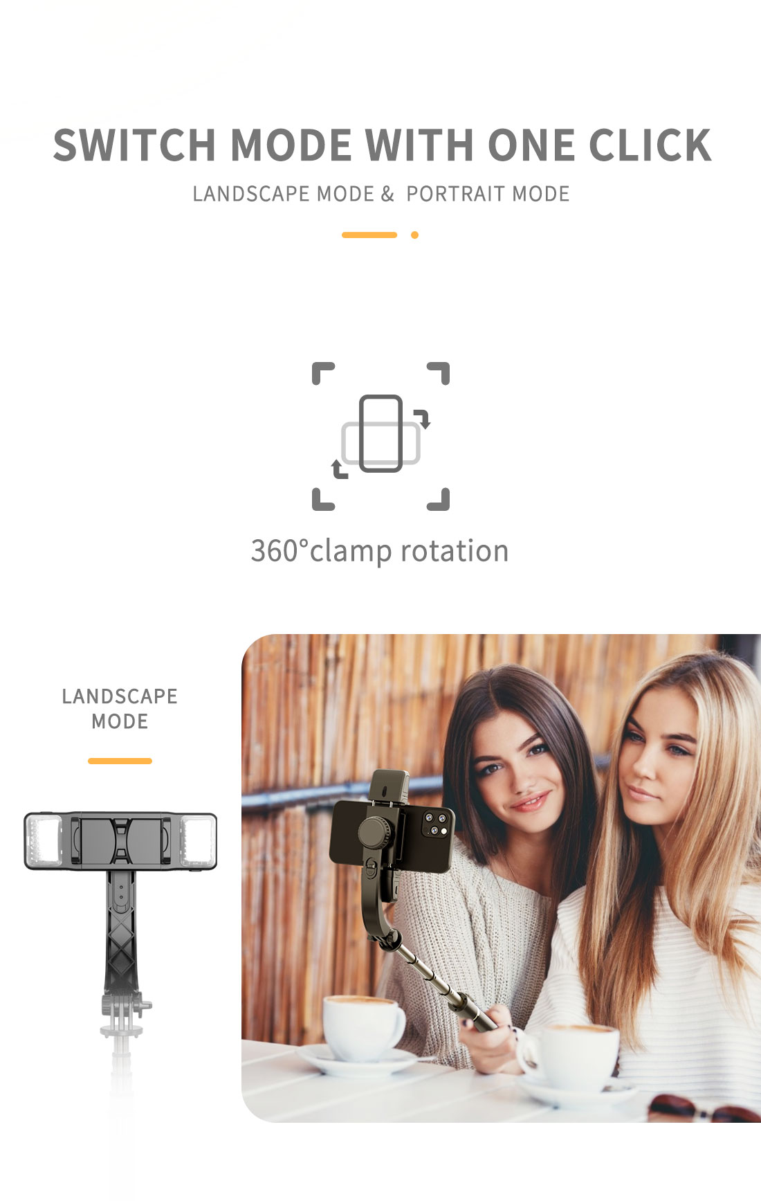 Dual Fill Light Anti-Shake Stabilizer Selfie Stick Tripod - Image 5