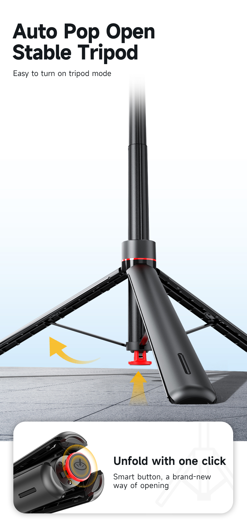 Auto Open 3-Legs Stand with 360° Rotation Gimbal - Image 3