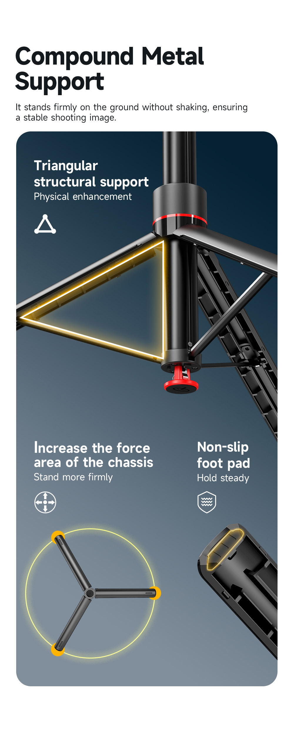 Auto Open 3-Legs Stand with 360° Rotation Gimbal - Image 16