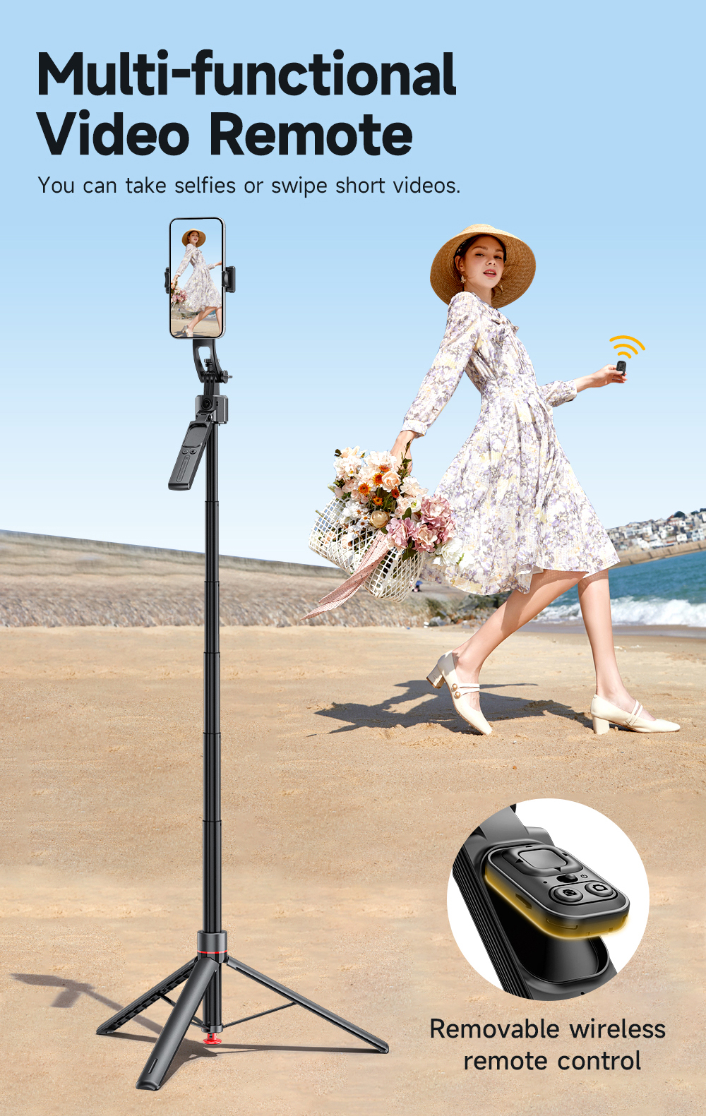 Auto Open 3-Legs Stand with 360° Rotation Gimbal - Image 15