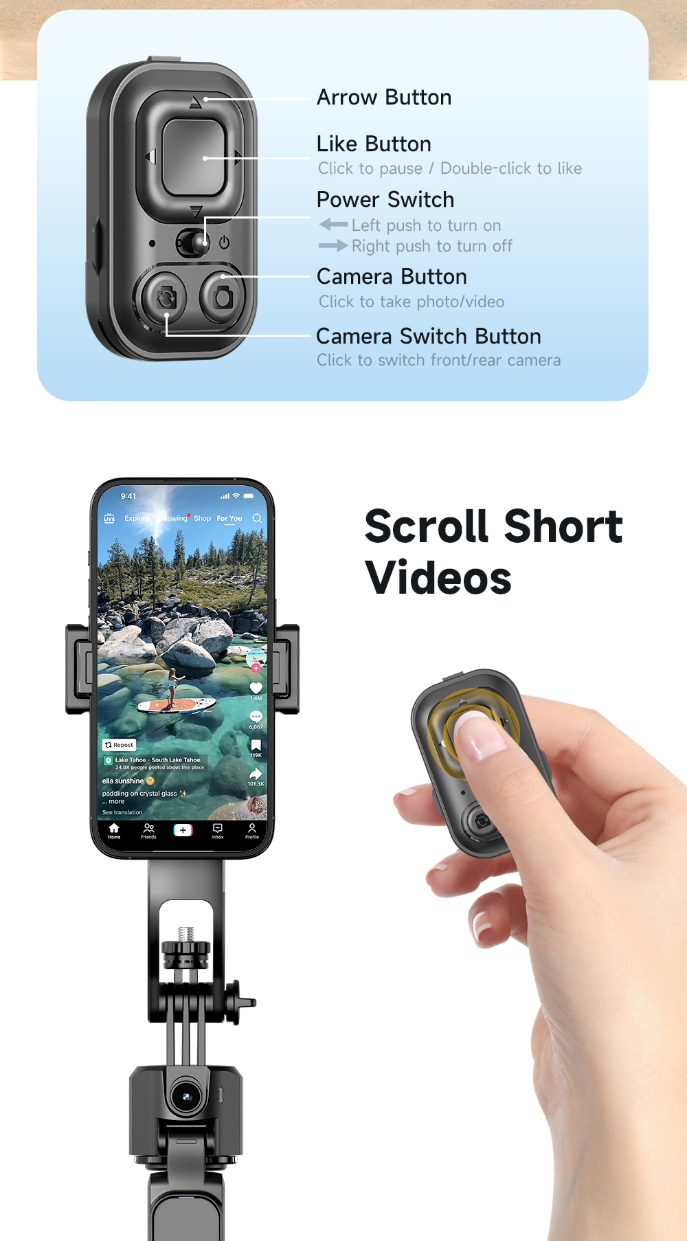 Auto Open 3-Legs Stand with 360° Rotation Gimbal - Image 14