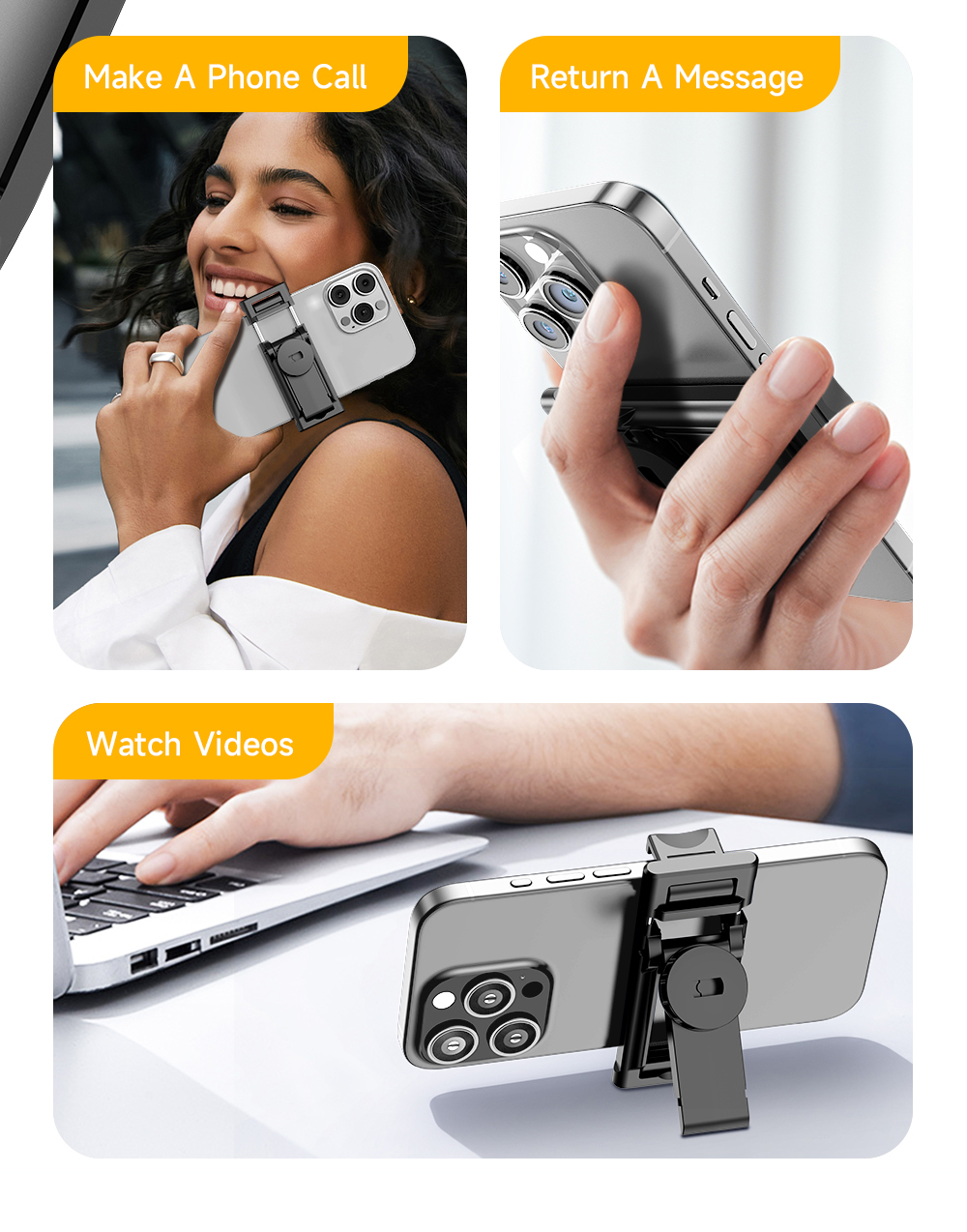 Auto Open 3-Legs Stand with 360° Rotation Gimbal
