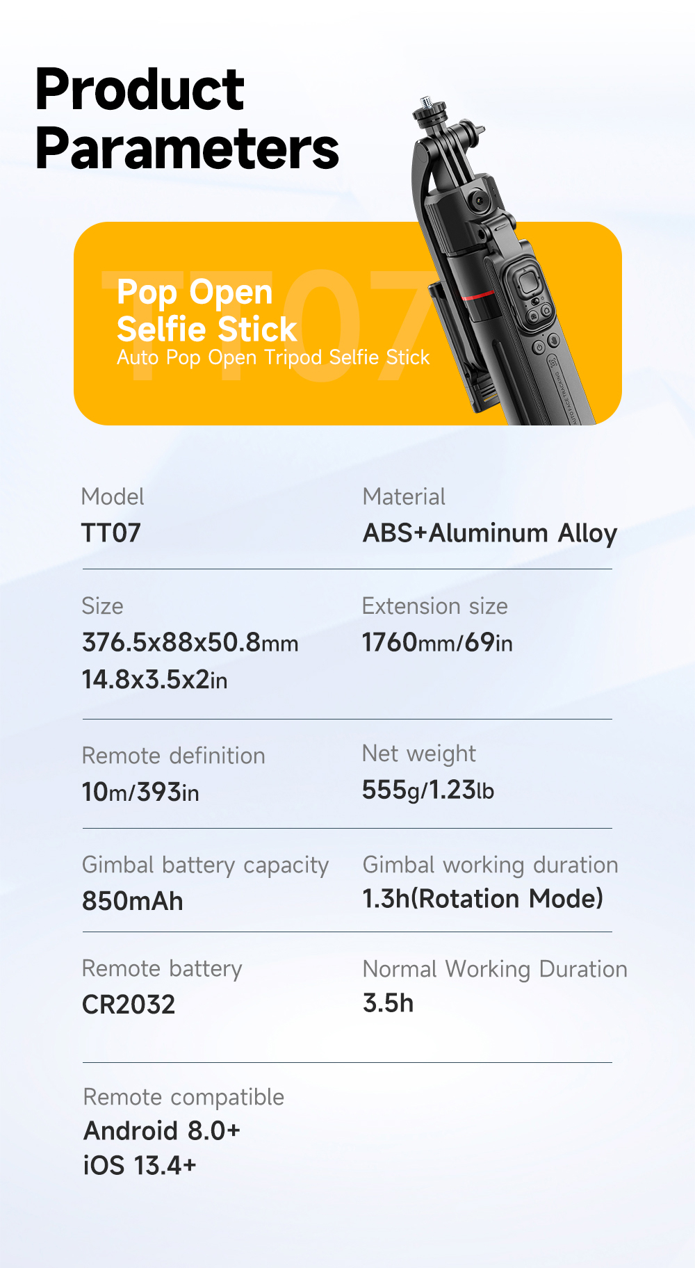 Auto Open 3-Legs Stand with 360° Rotation Gimbal - Image 4